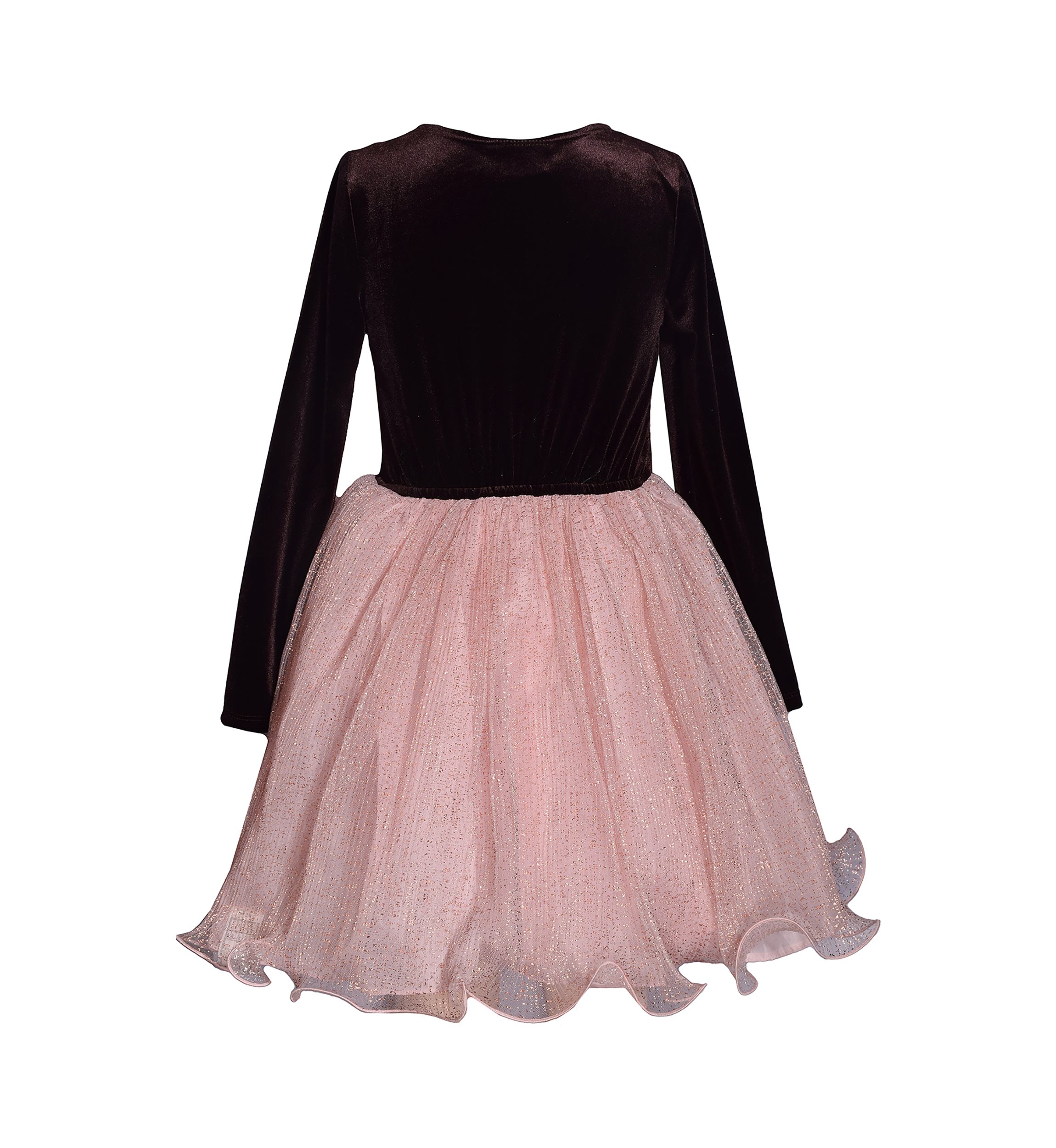 Girls 7-16 Long Sleeve Stretch to Pleat Dress