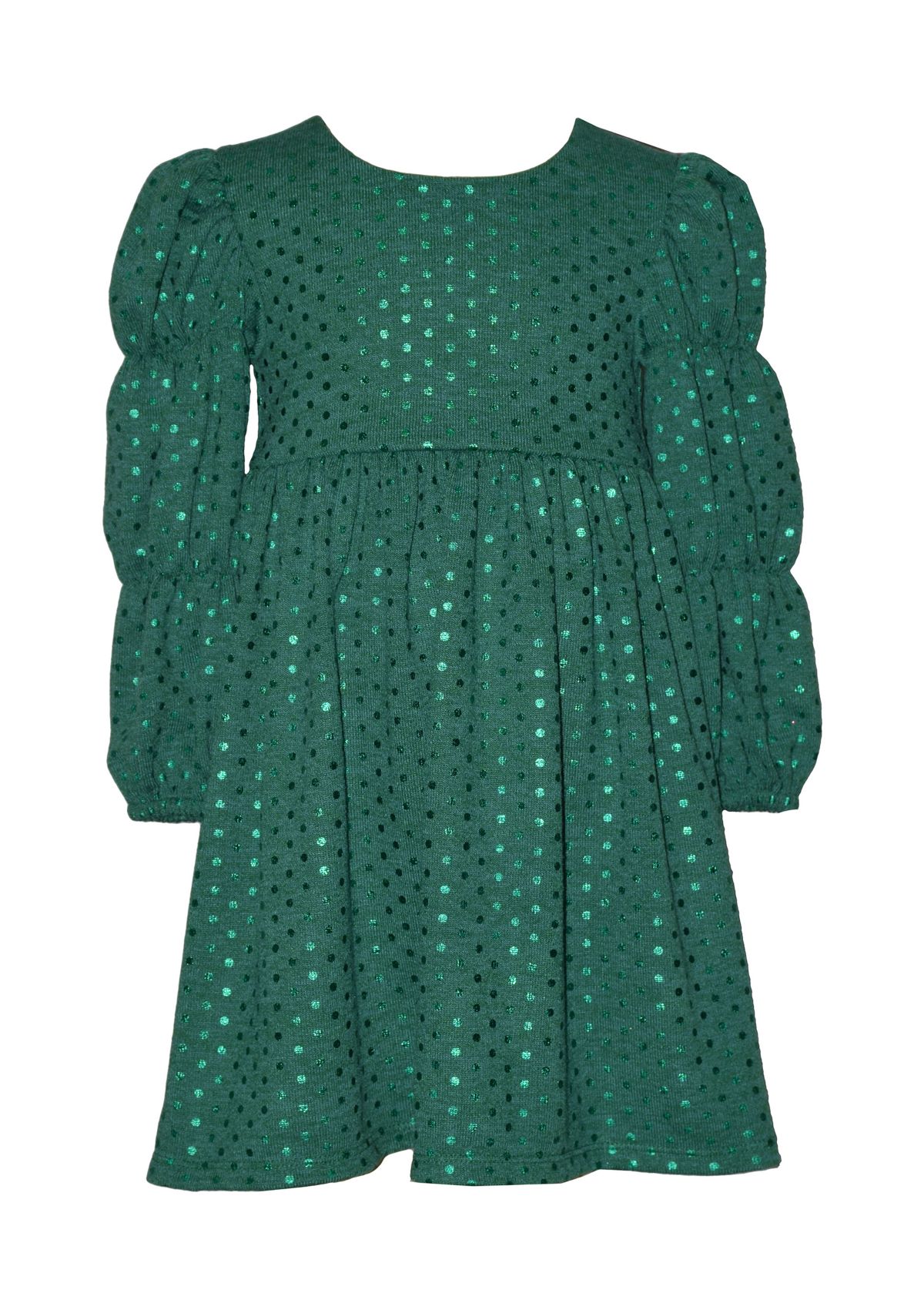 Girls 7-16 Green Shimmer Dress