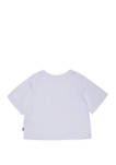 Girls 4-6x Short Sleeve Batwing Graphic High Rise T-Shirt