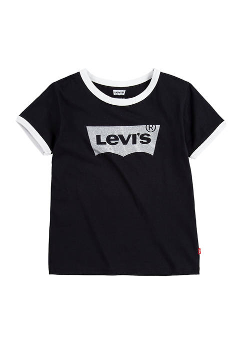 Levi's® Girls 4-6x Batwing Logo Ringer Graphic T-Shirt