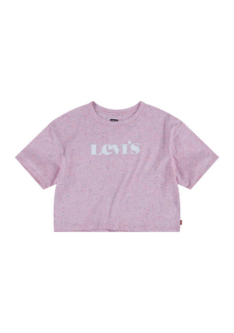 Levi's® Girls 4-6x Short Sleeve Cropped Graphic T-Shirt