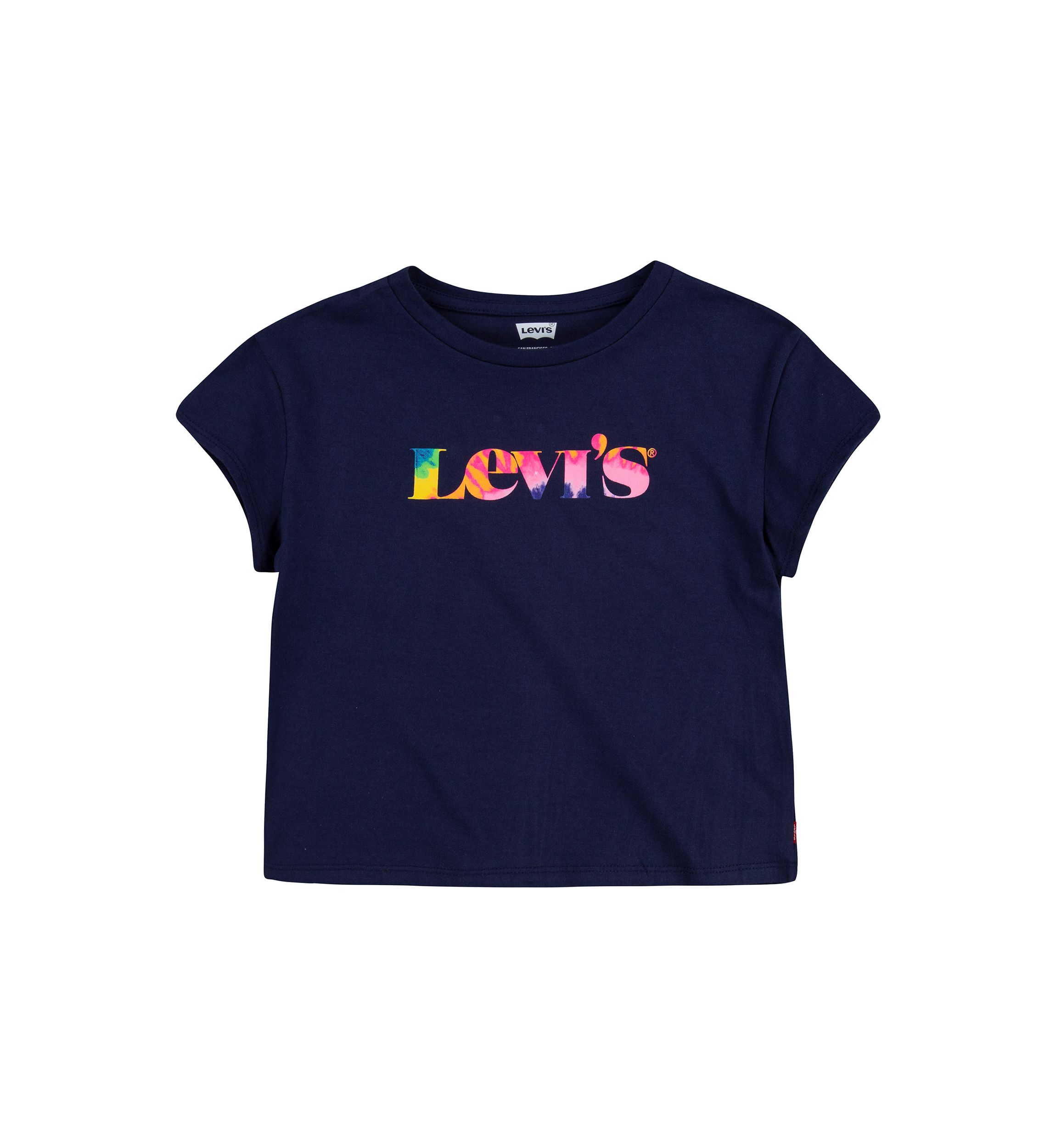 Girls 4-6x Drop Shoulder Box Logo Graphic T-Shirt