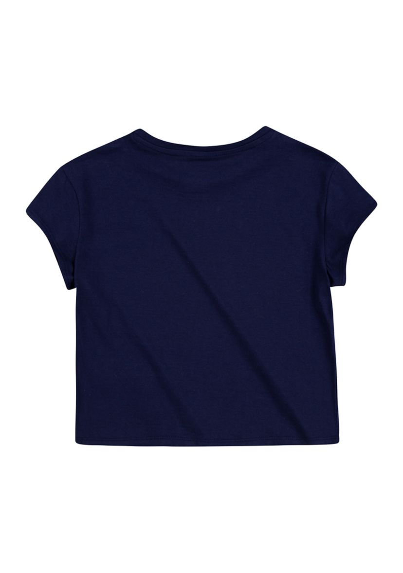 Girls 4-6x Drop Shoulder Box Logo Graphic T-Shirt