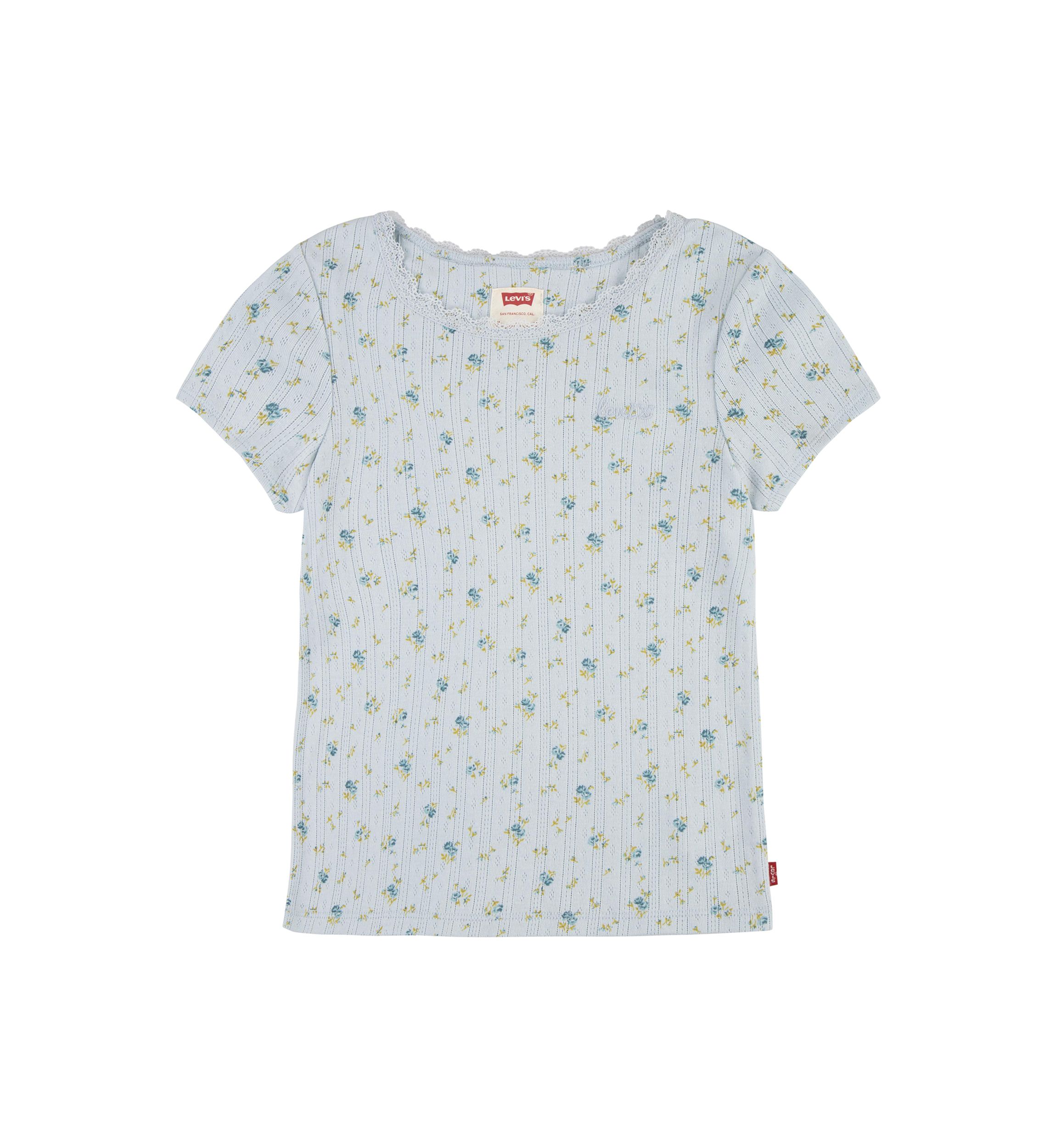 Girls 4-6x Lace Printed Top