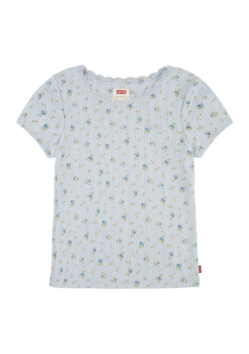 Girls 4-6x Lace Printed Top