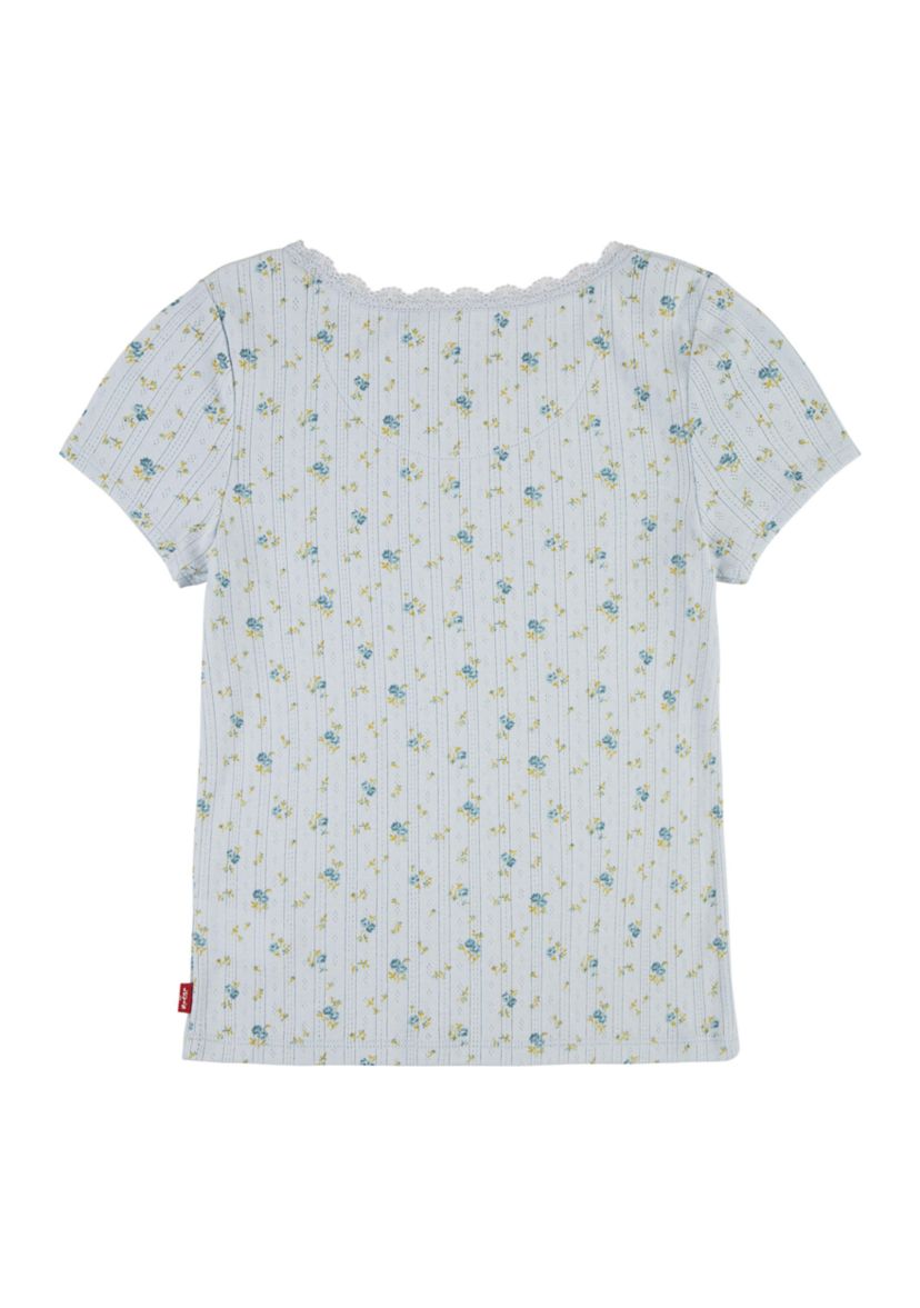 Girls 4-6x Lace Printed Top