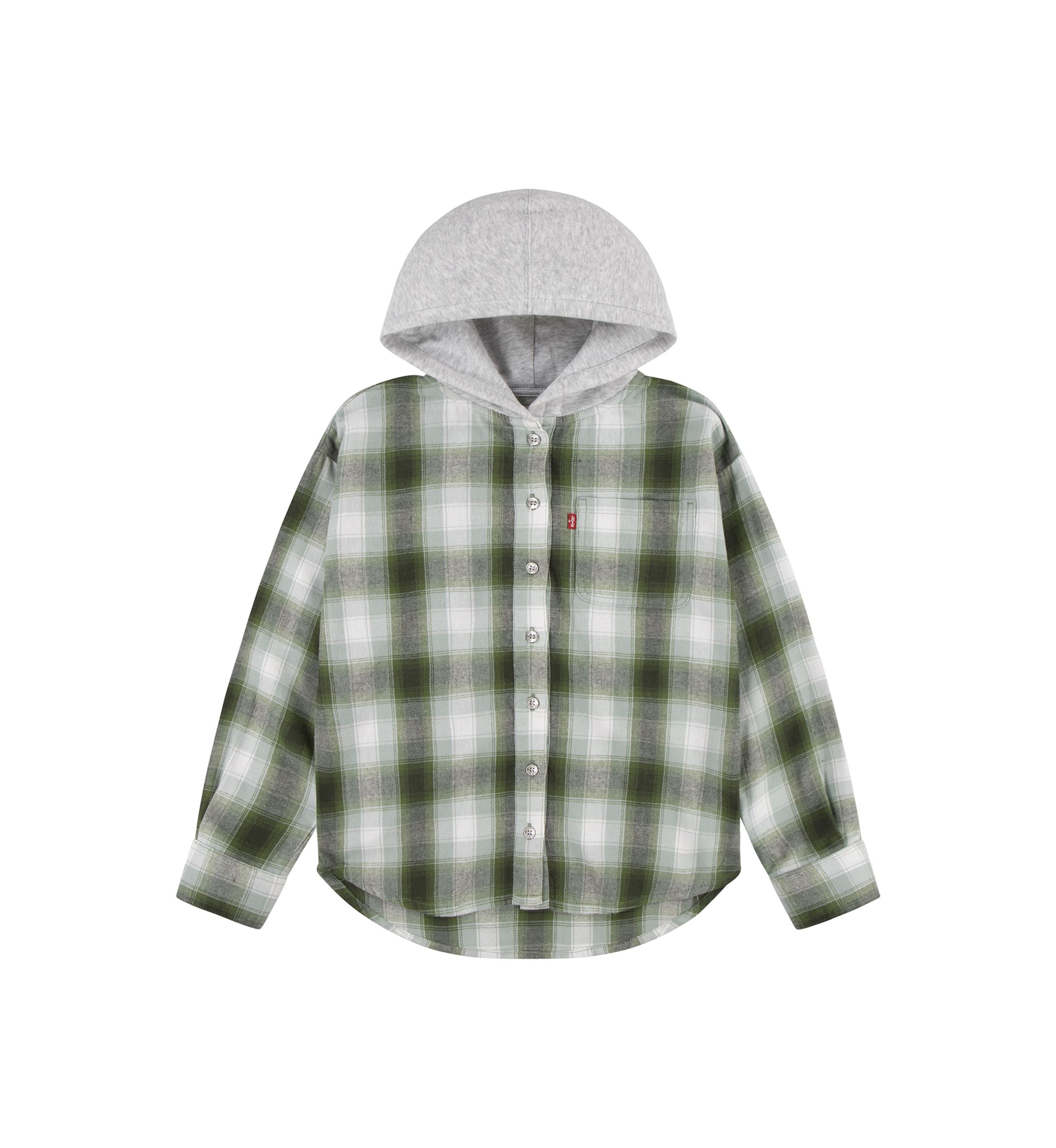 Girls 4-6x Woven Top with Hood