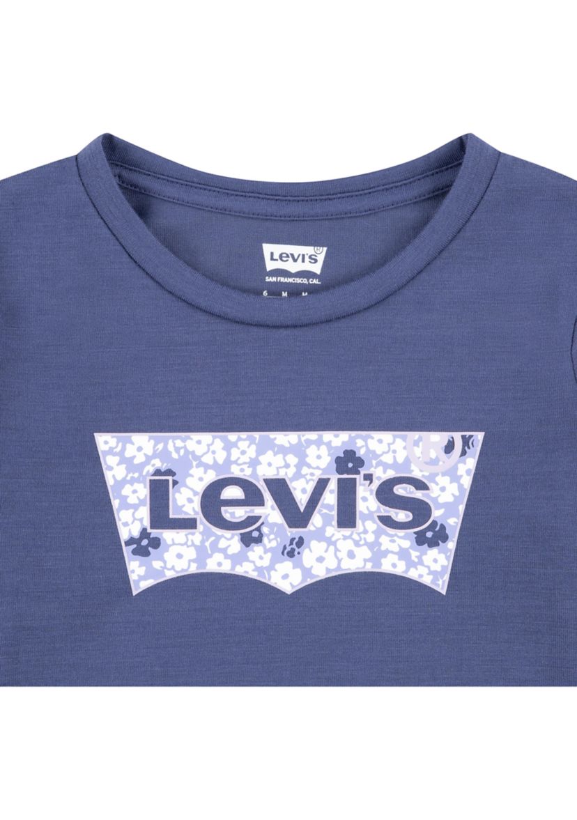 Girls 4-6x Floral T-Shirt with Scrunchie