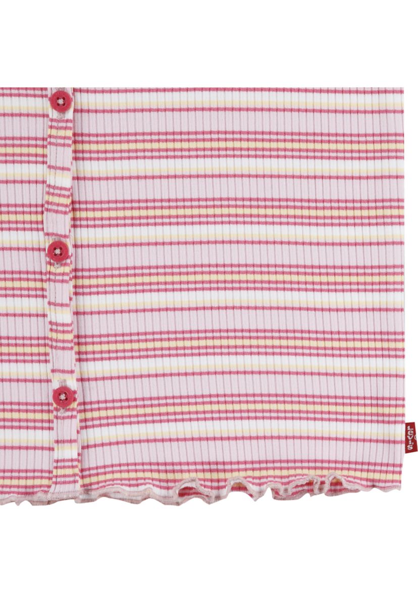 Girls 4-6x Short Sleeve Striped Meet and Greet Top