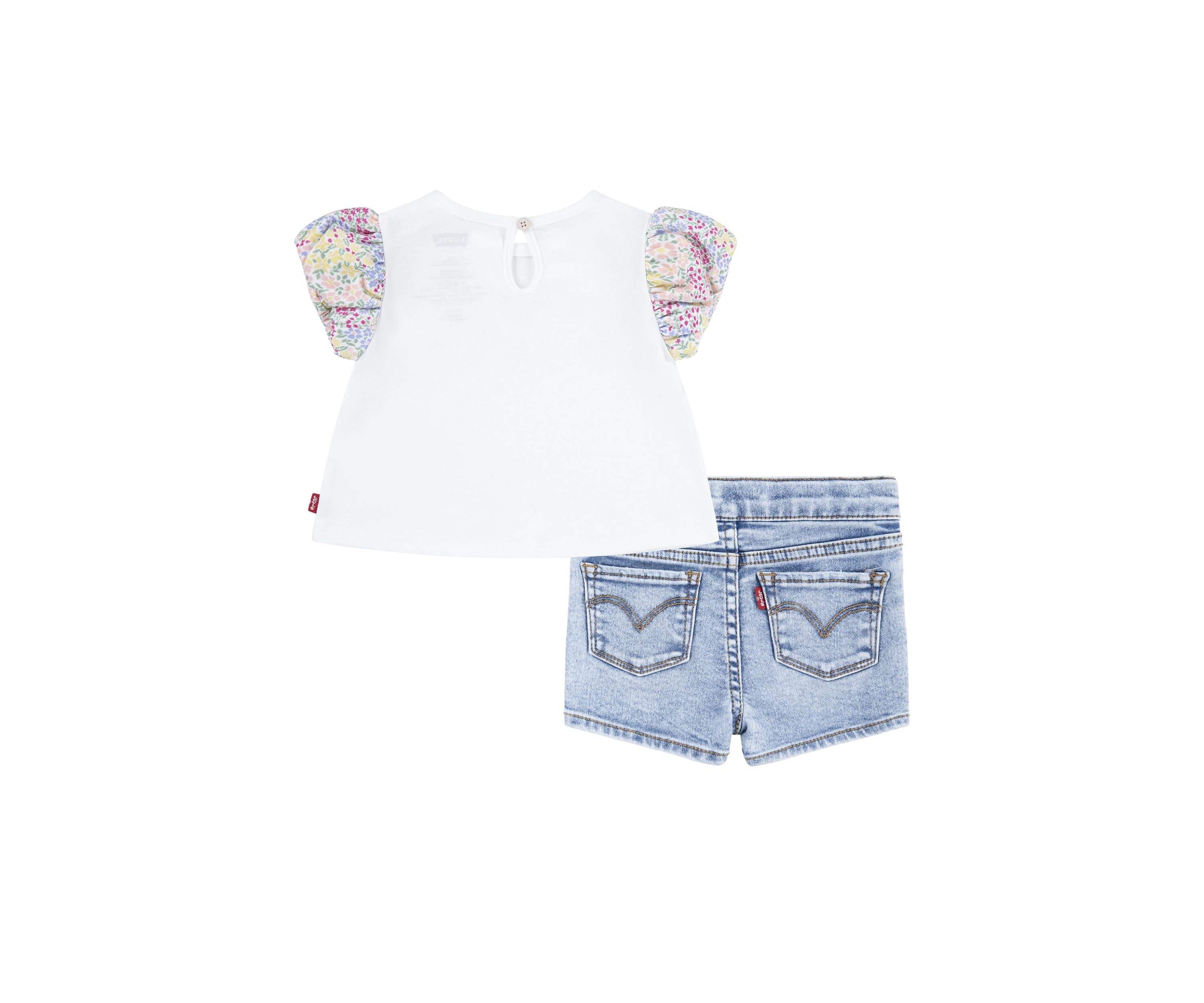 Girls 4-6x Floral Sleeve T-Shirt and Shorts Set