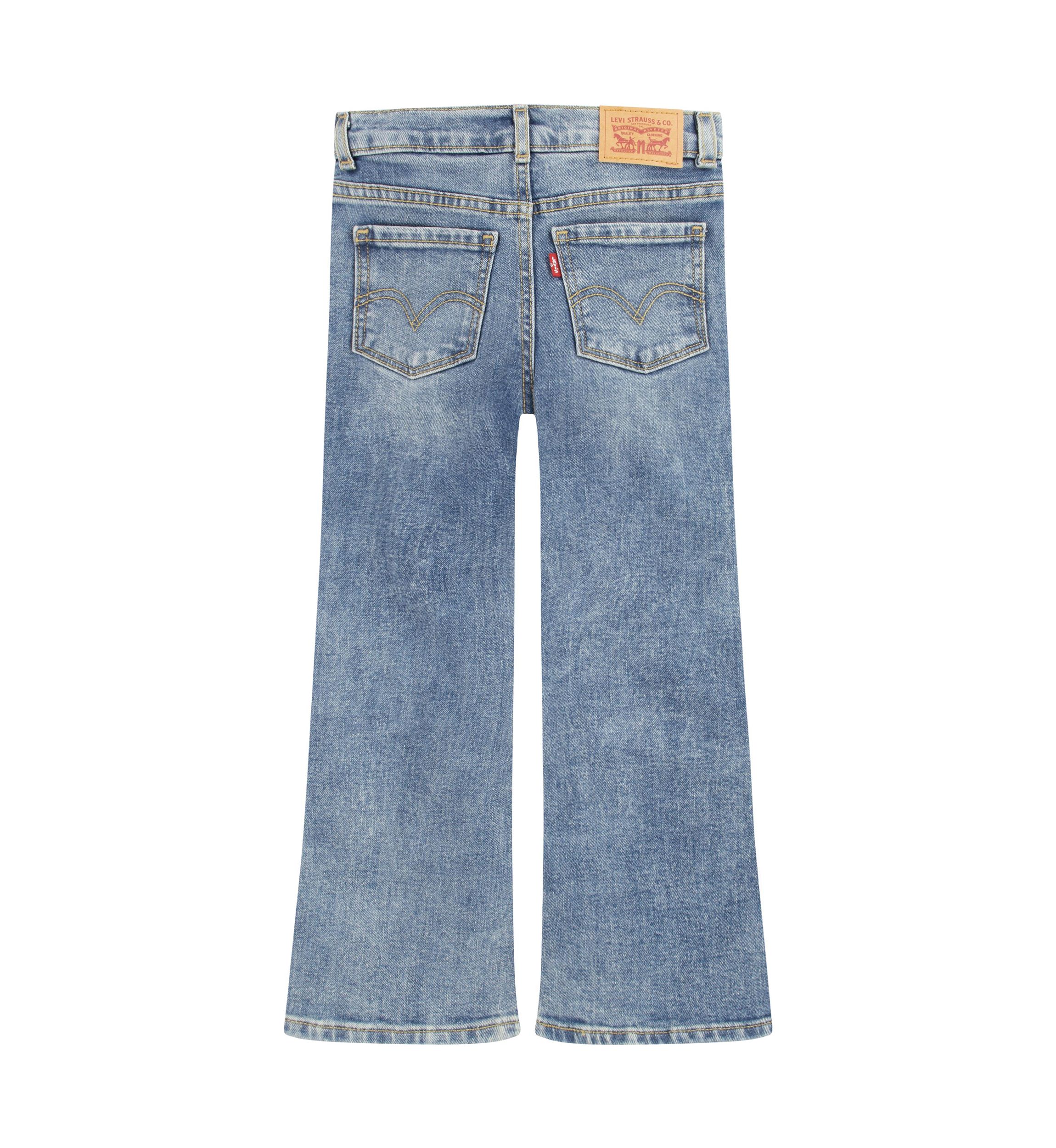 Girls 4-6x Flare Jeans with Embroideries