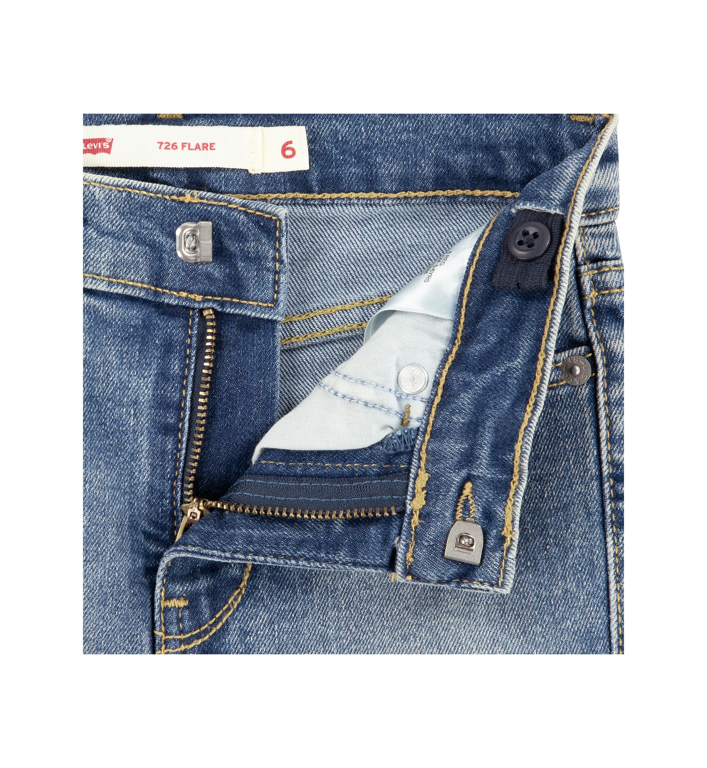 Girls 4-6x Flare Jeans with Embroideries