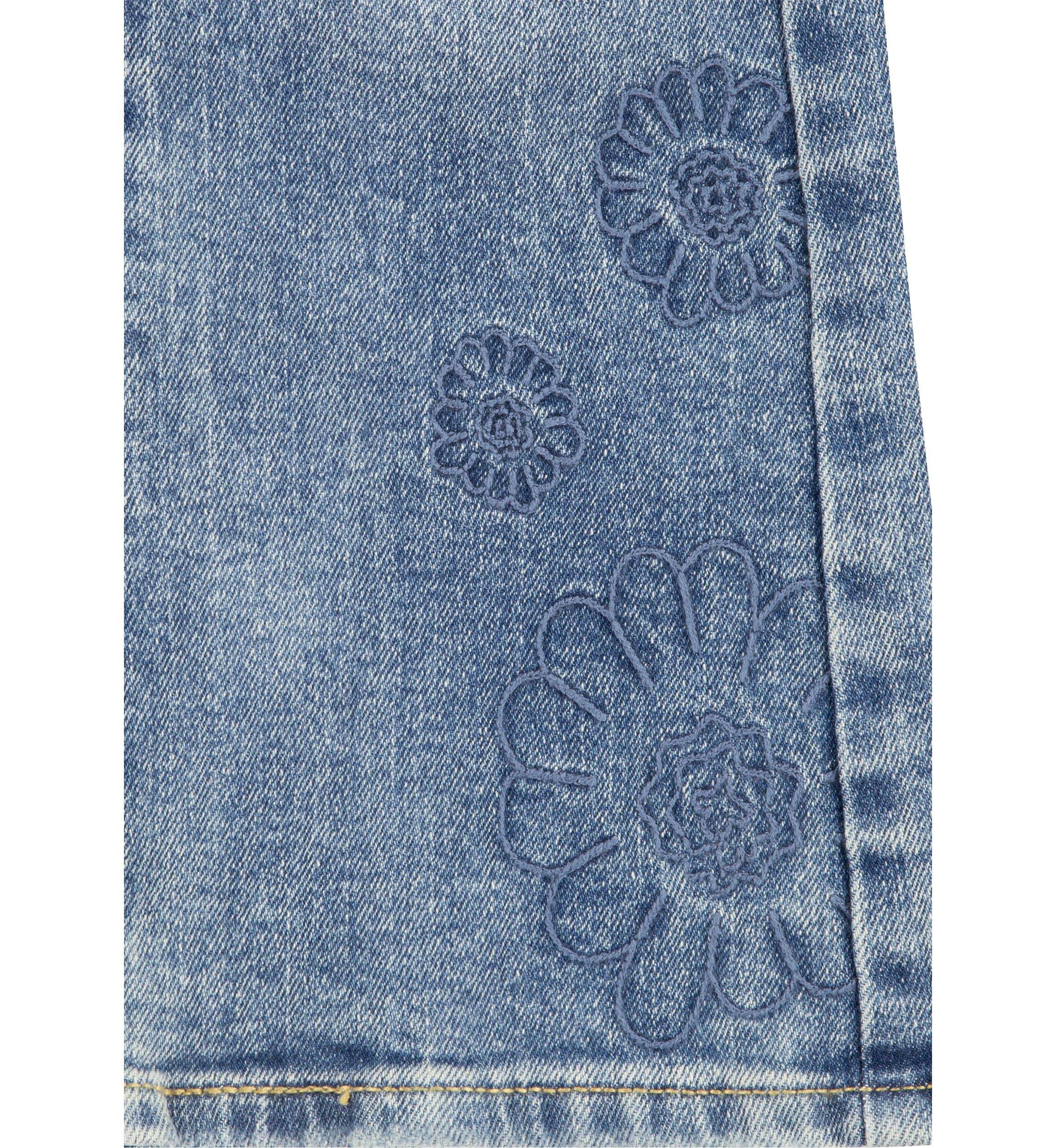 Girls 4-6x Flare Jeans with Embroideries