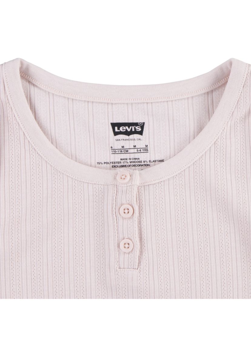 Girls 4-6x Ribbed Knit Babydoll Top