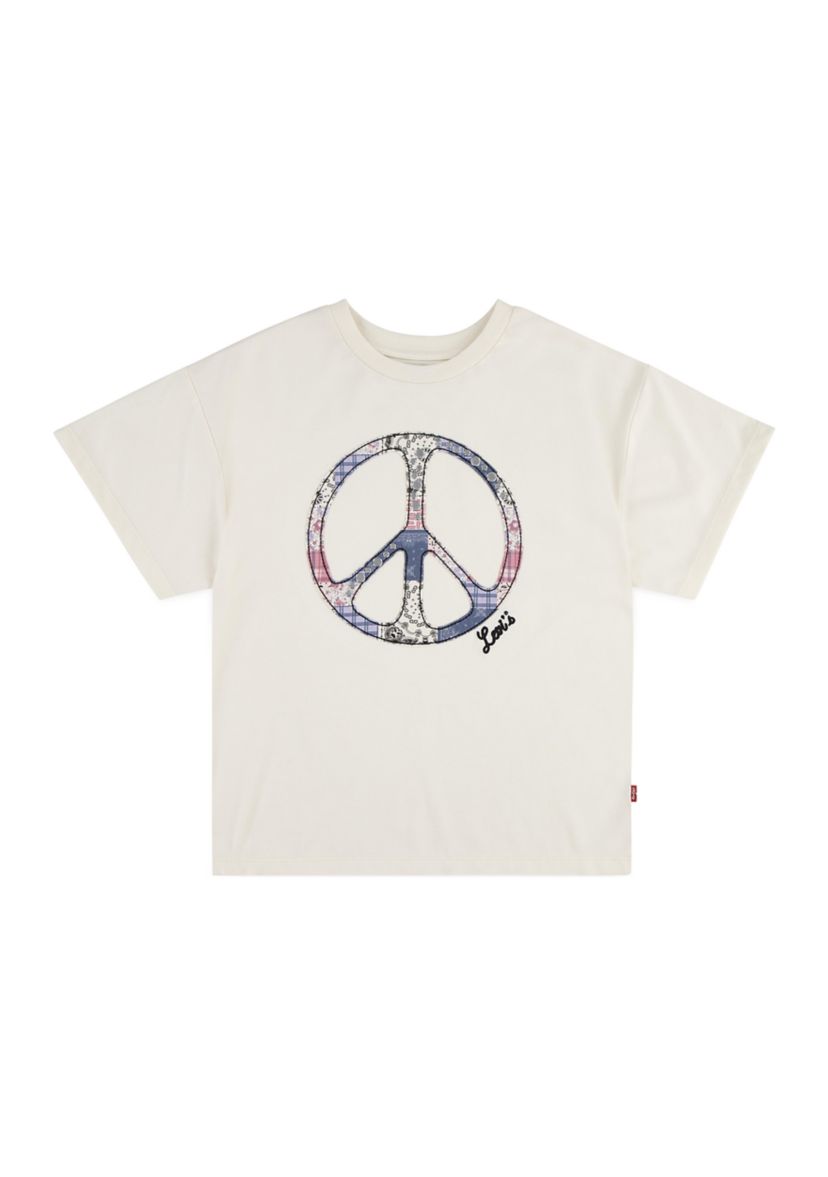 Girls 4-6x Oversized Peace Graphic T-Shirt