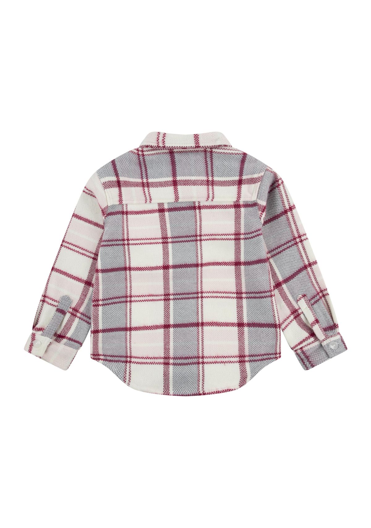 Girls 4-6x Oversized Plaid Printed Shirt