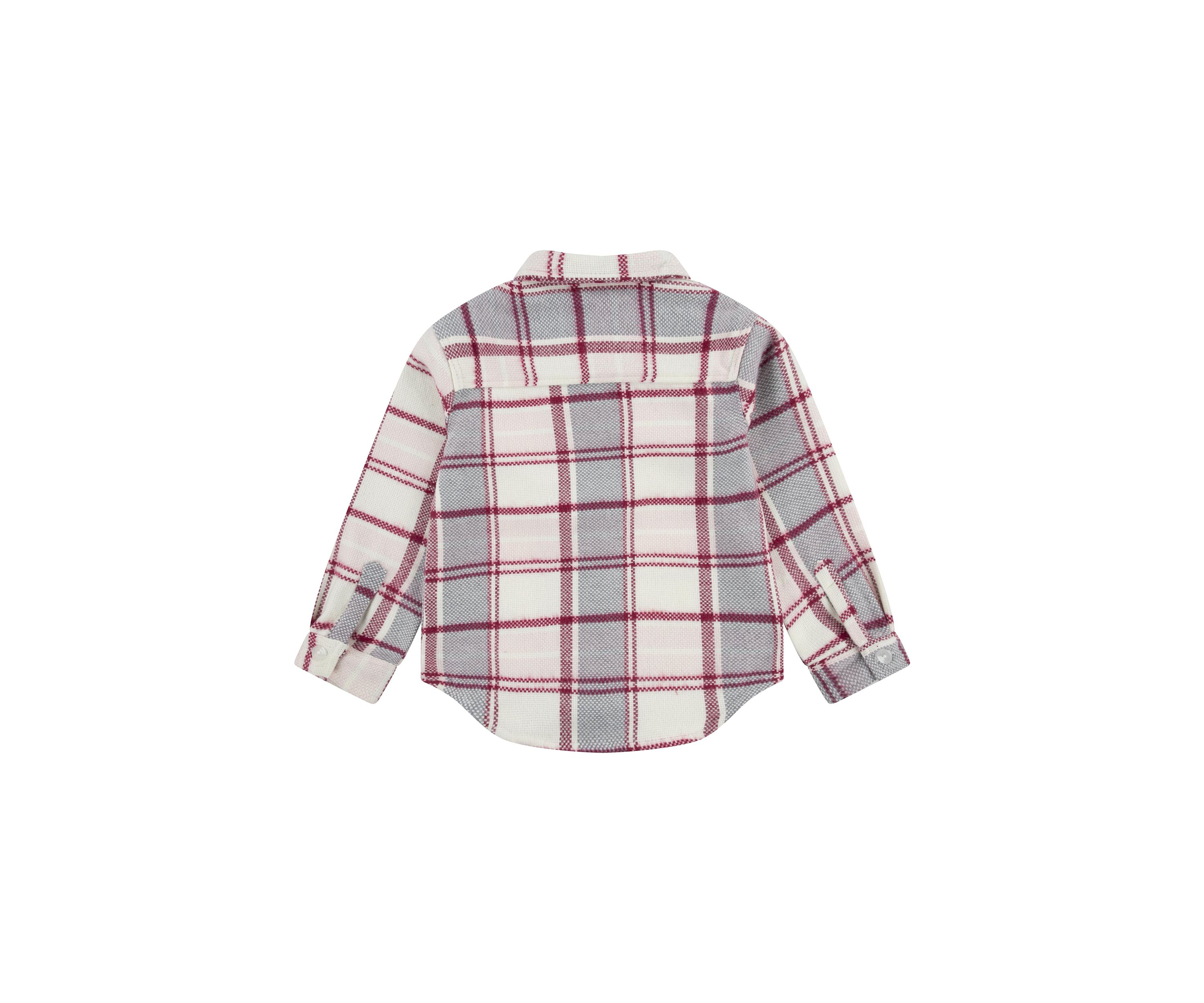 Girls 4-6x Oversized Plaid Printed Shirt