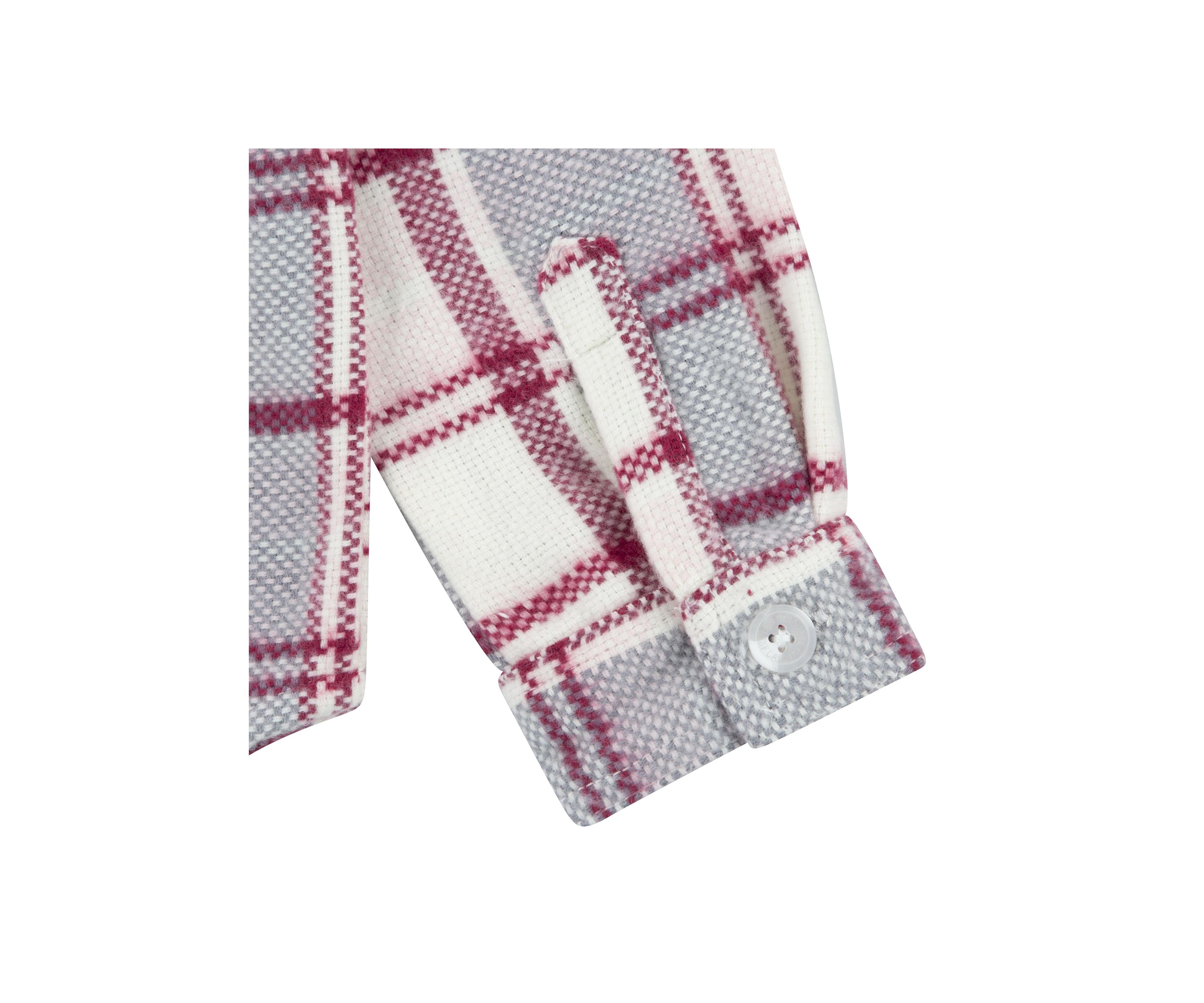 Girls 4-6x Oversized Plaid Printed Shirt