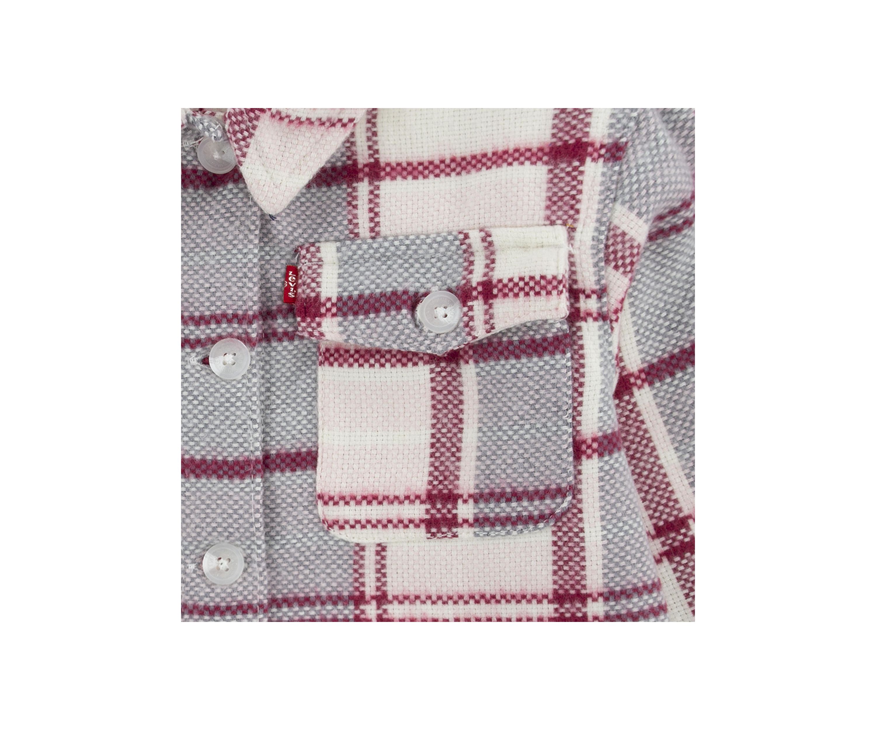 Girls 4-6x Oversized Plaid Printed Shirt