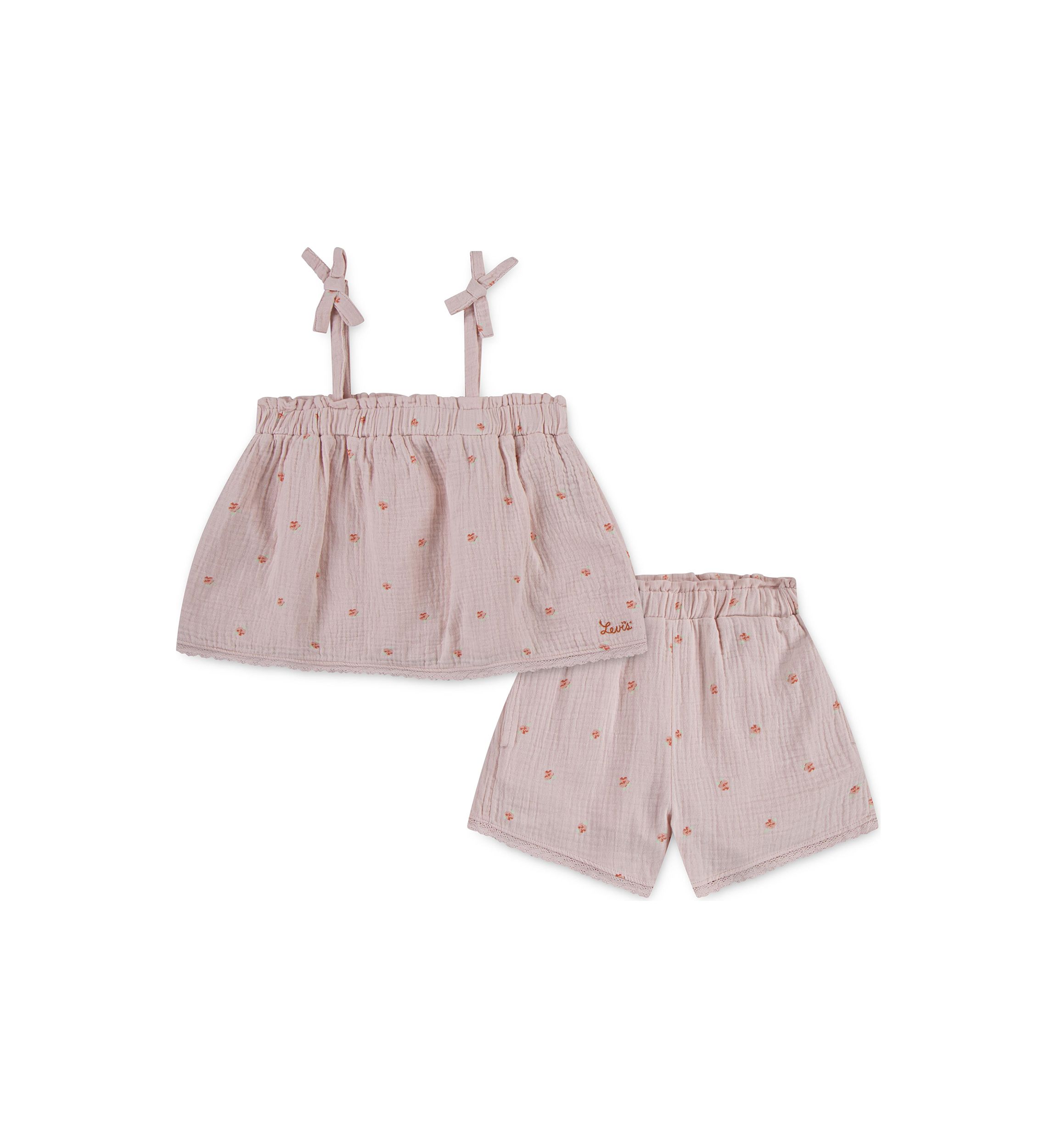 Girls 4-6x Tie Tank Top and Shorts Set