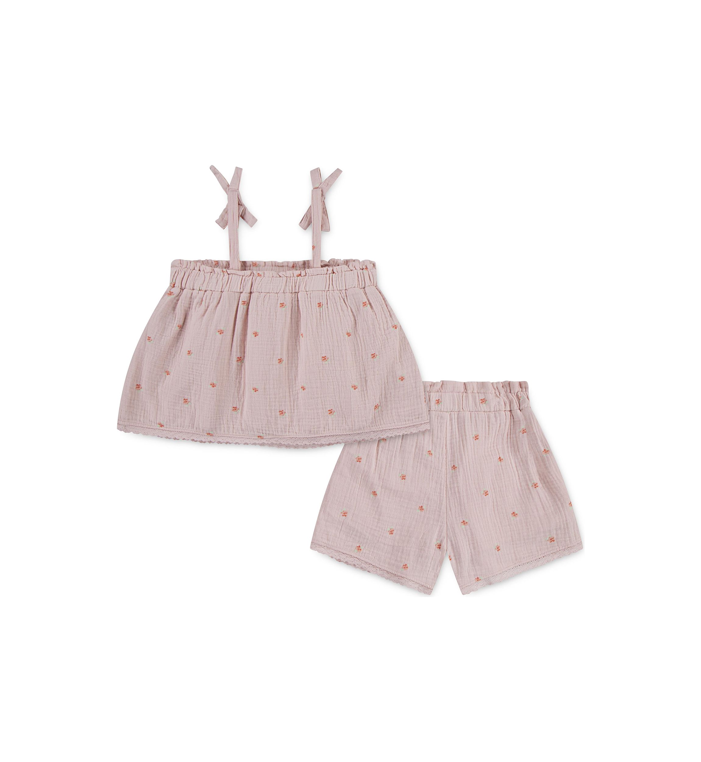 Girls 4-6x Tie Tank Top and Shorts Set