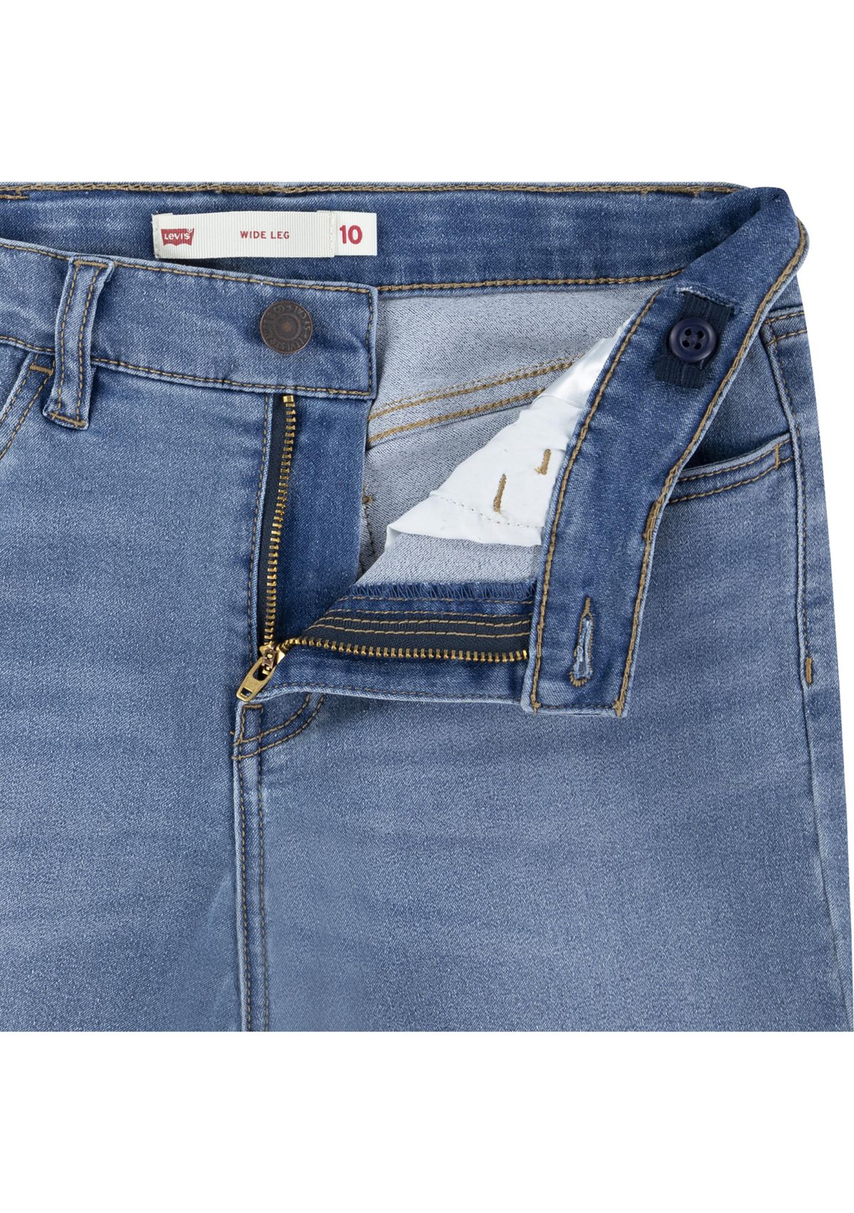 Girls 4-6x Wide Leg Denim Jeans