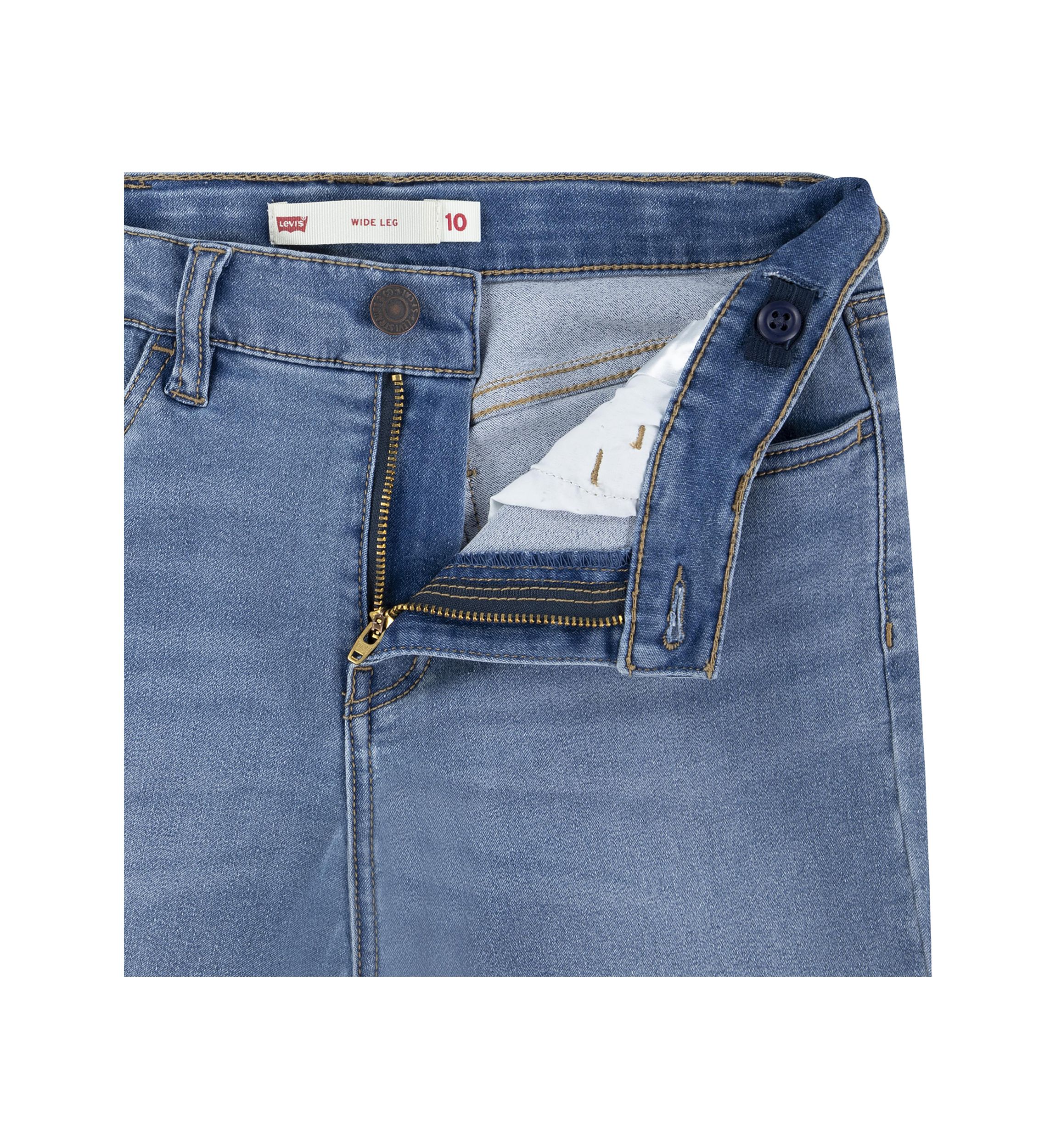 Girls 4-6x Wide Leg Denim Jeans