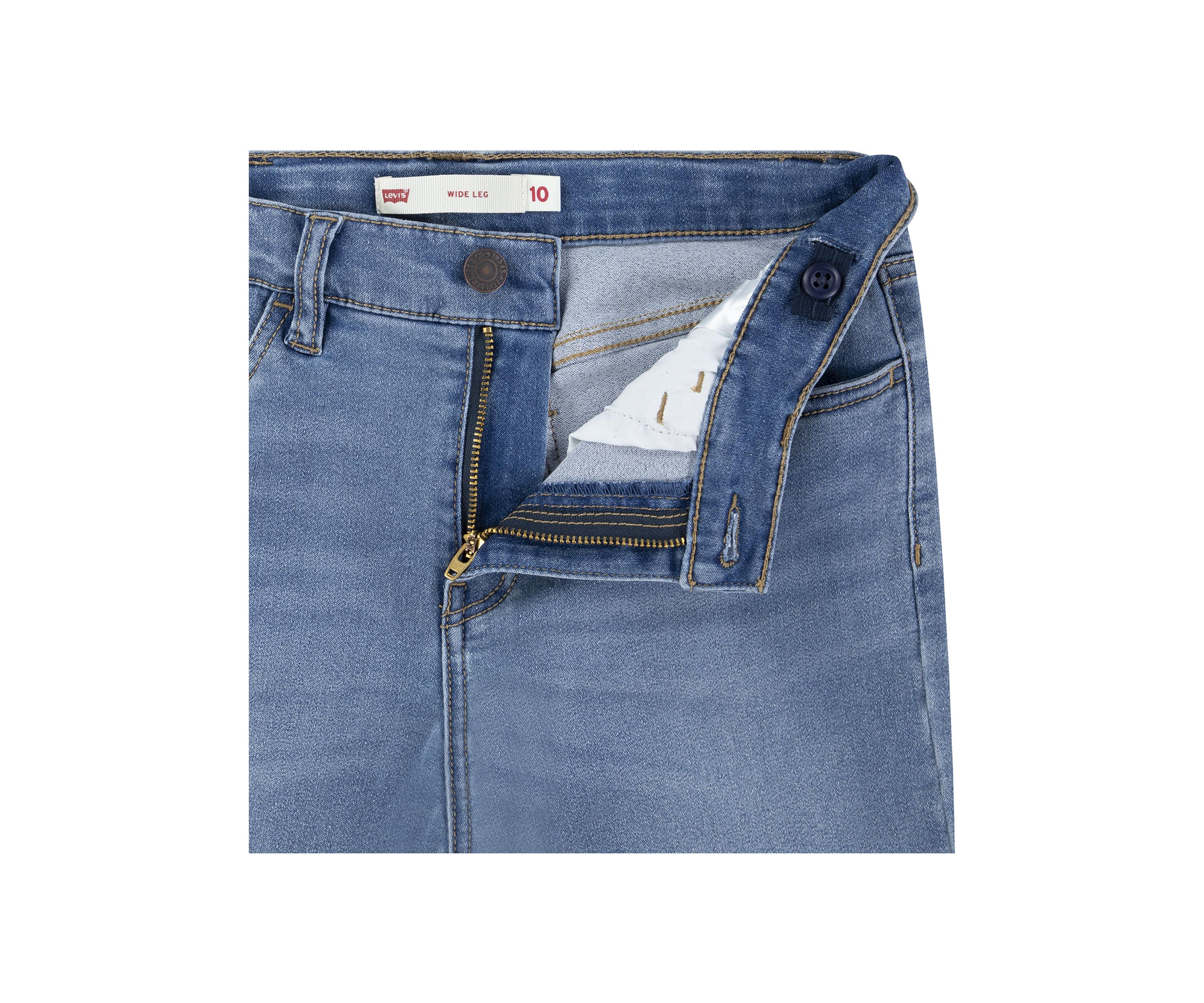 Girls 4-6x Wide Leg Denim Jeans