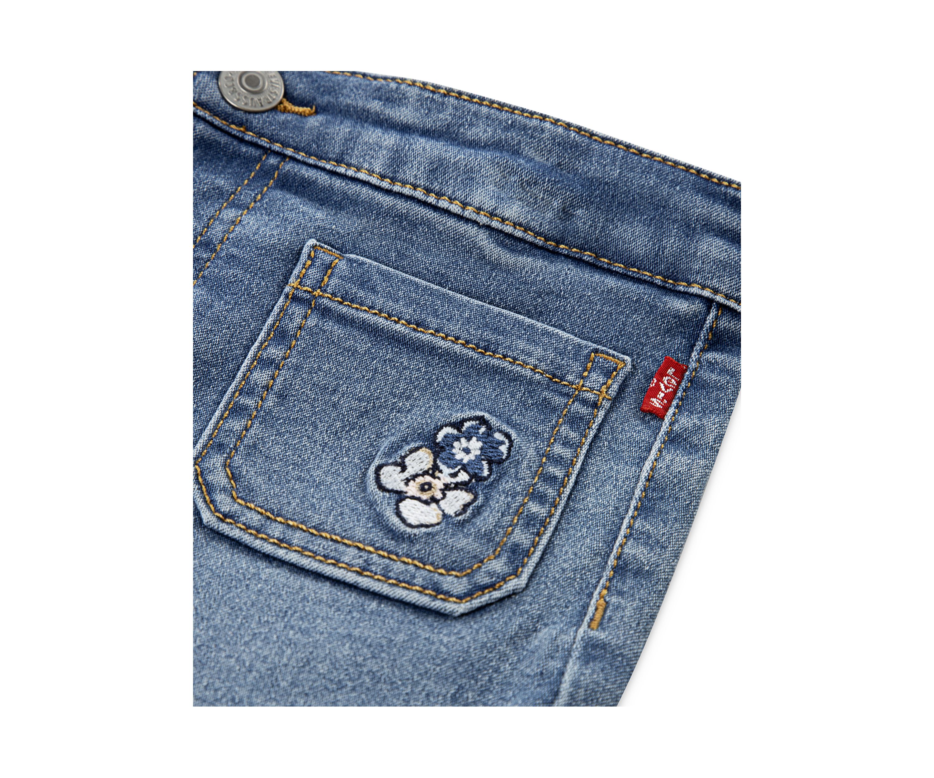 Girls 4-6x Graphic Flutter Sleeve T-Shirt and Denim Shorts Set