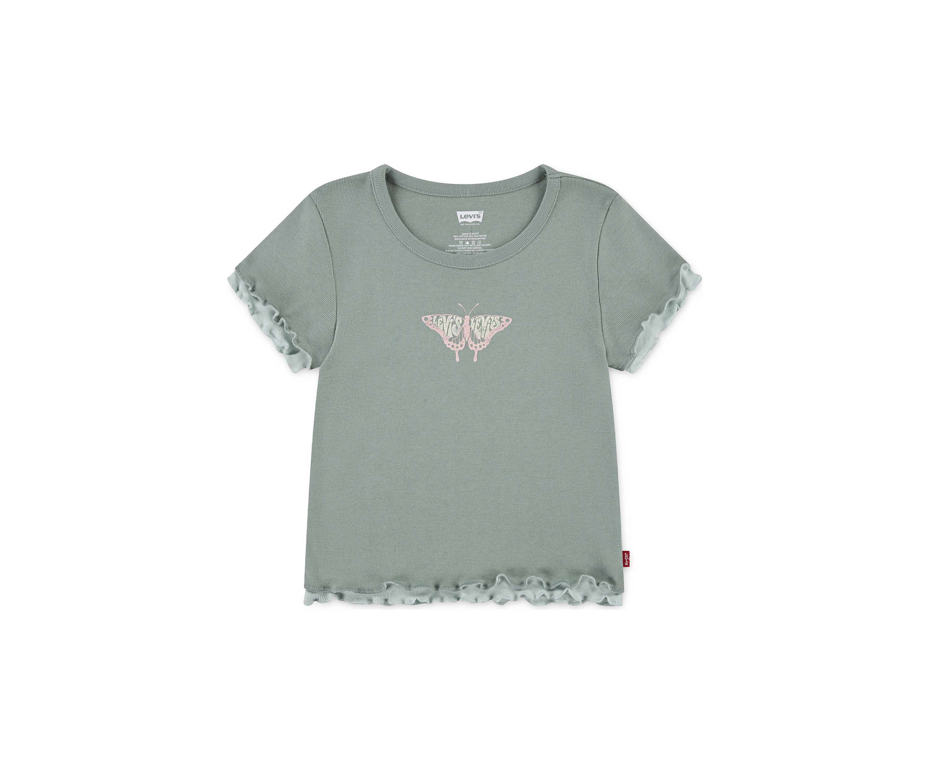 Girls 4-6x Double Layer Knit Top