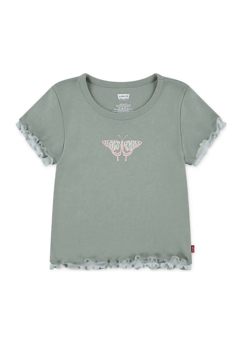 Girls 4-6x Double Layer Knit Top