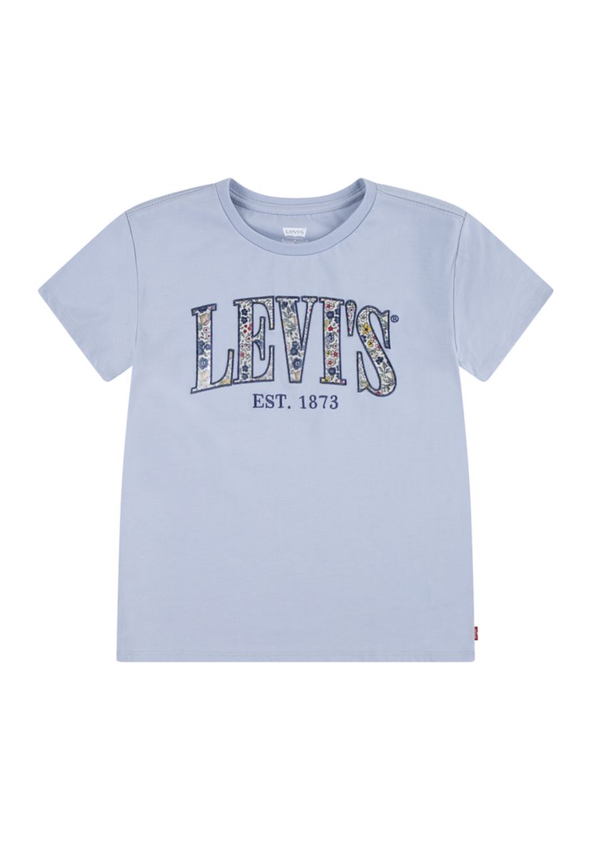 Girls 4-6x Floral Logo Graphic T-Shirt