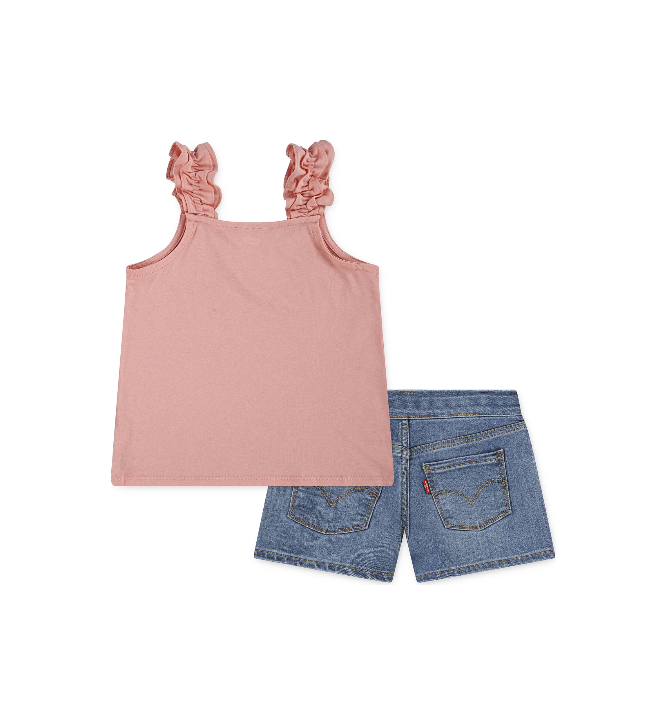 Girls 4-6x Ruffle Strap Tank Top and Shorts Set