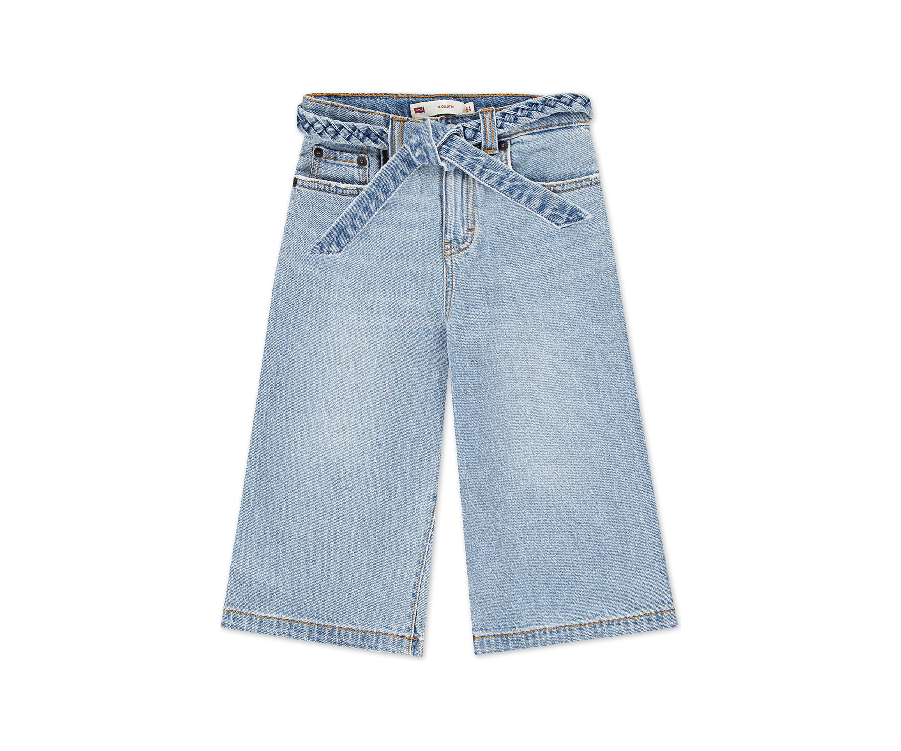 Girls 4-6x Extra Large Culotte Stretch Denim Jeans