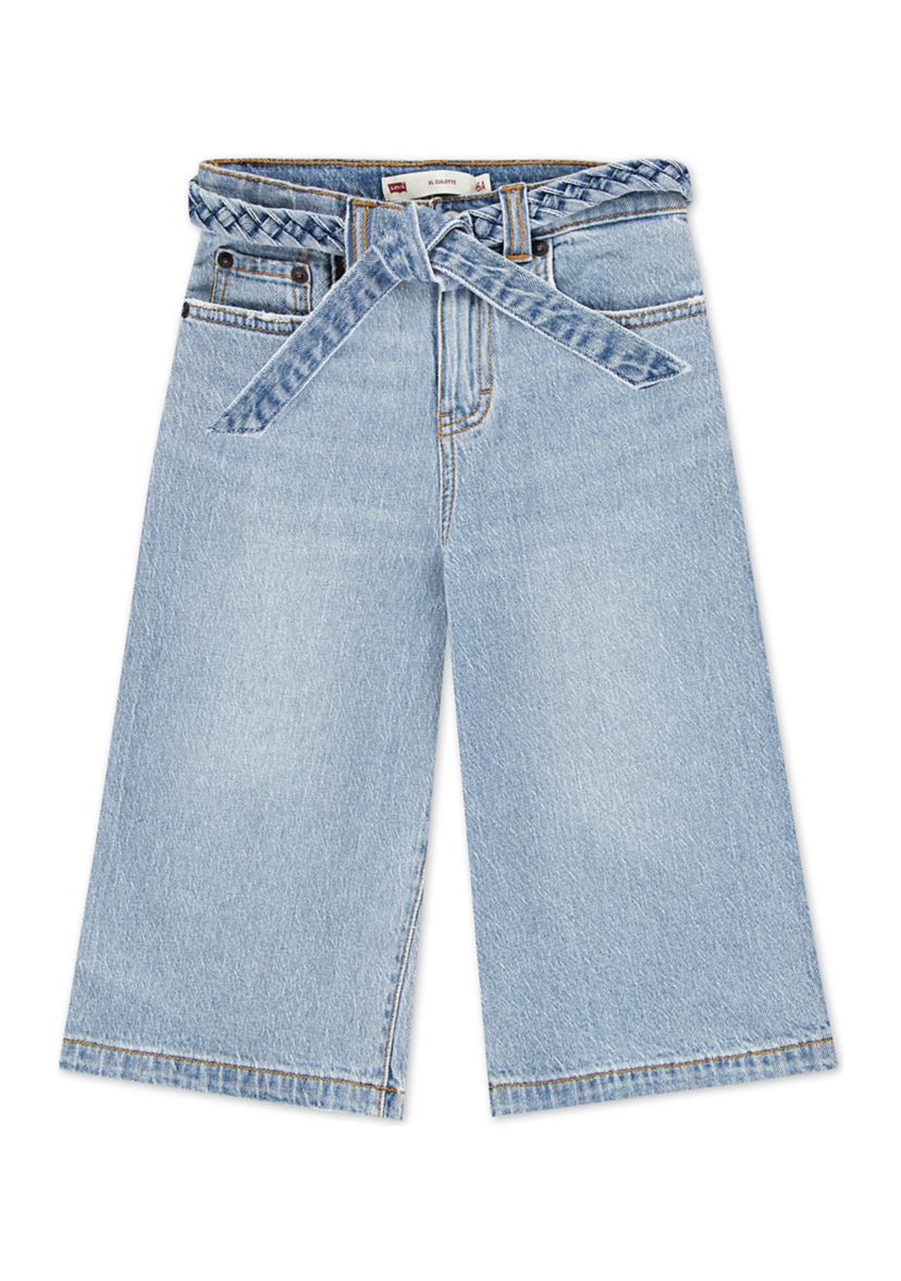 Girls 4-6x Extra Large Culotte Stretch Denim Jeans