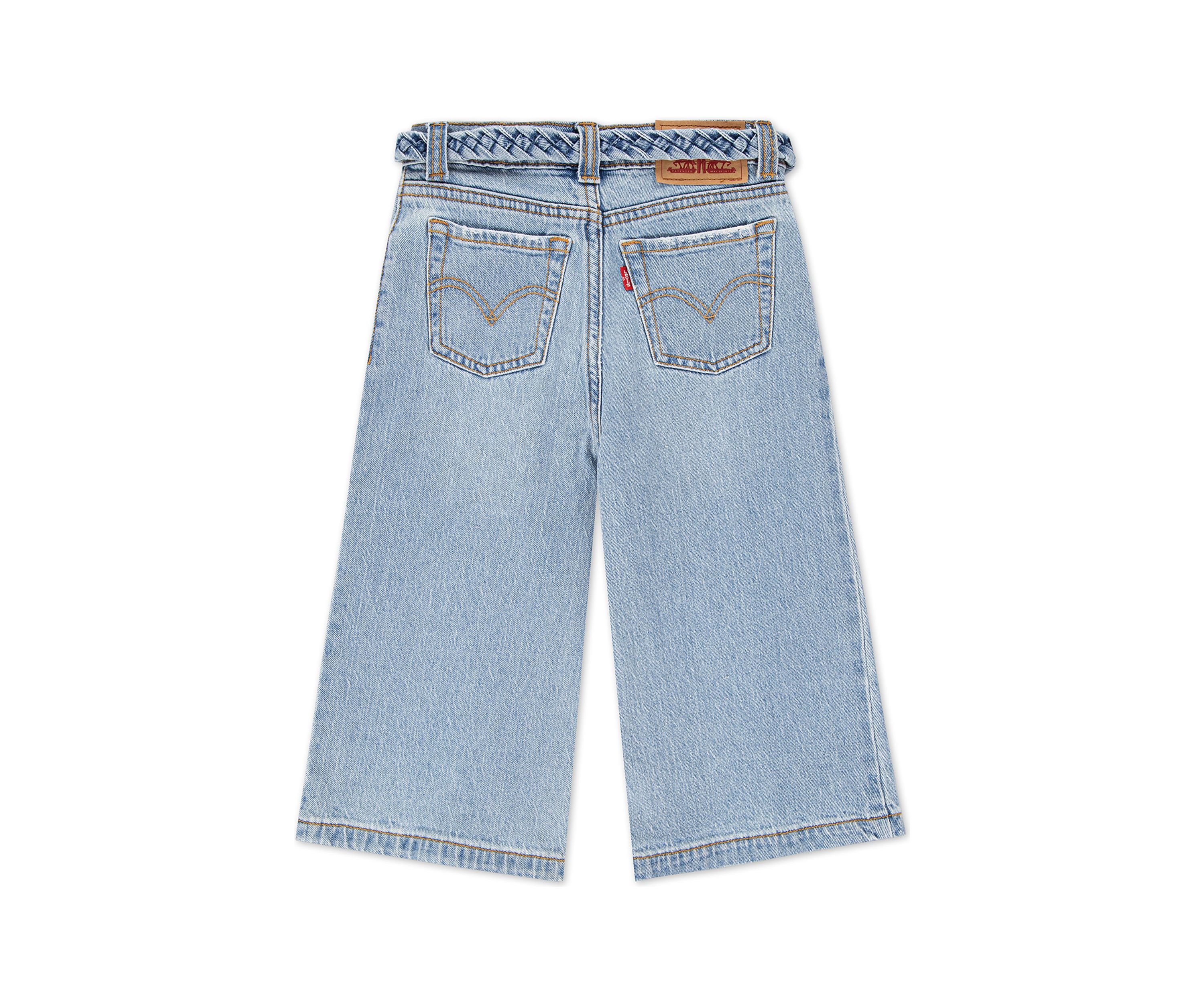 Girls 4-6x Extra Large Culotte Stretch Denim Jeans