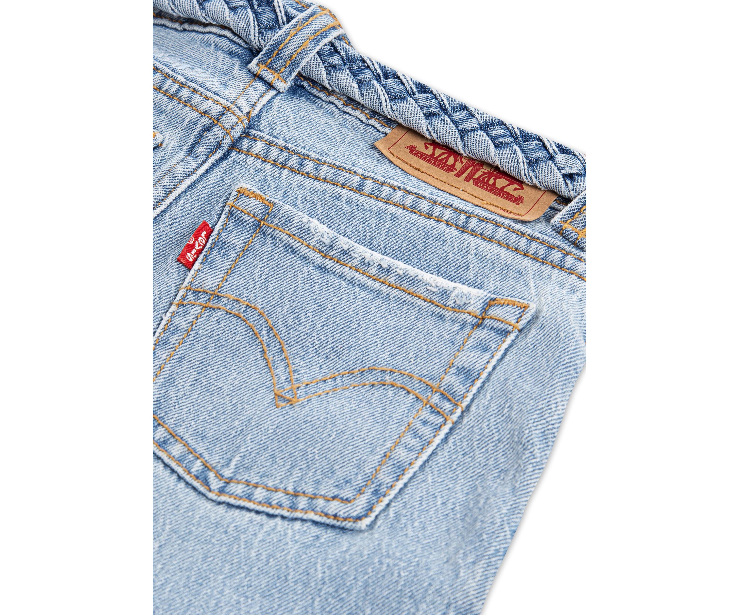 Girls 4-6x Extra Large Culotte Stretch Denim Jeans