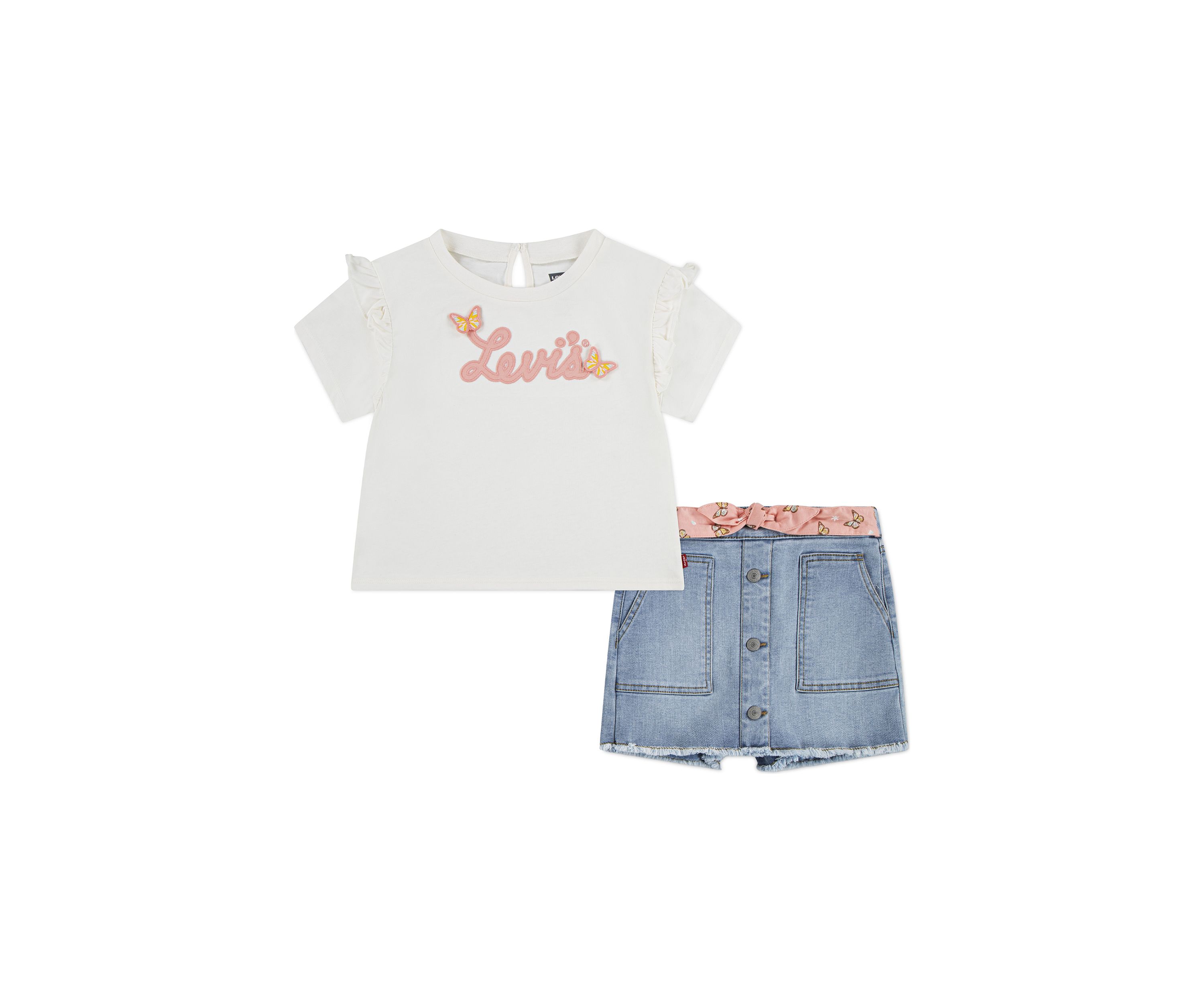 Girls 4-6x Denim Skort Set 