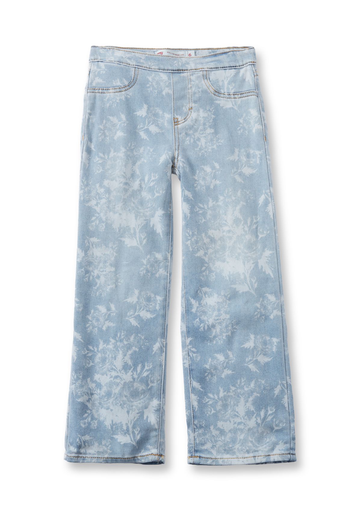 Girls 4-6x Pull-On Wide Leg Printed Pants
