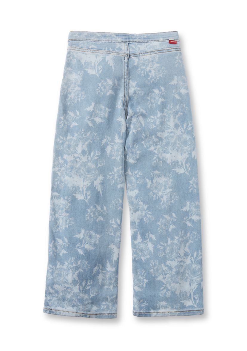 Girls 4-6x Pull-On Wide Leg Printed Pants