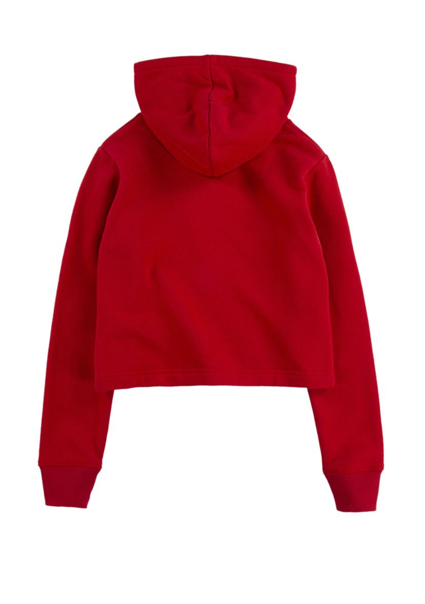 Girls 7-16 Chenille Patched Crop Hoodie