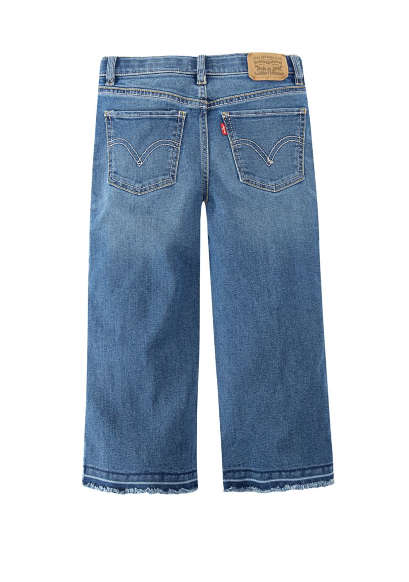 Girls 7-16 Cropped Wide Leg Jeans