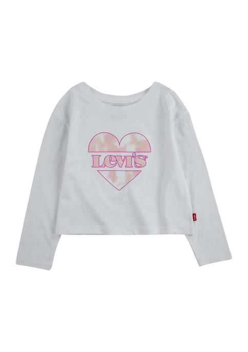 Girls 7-16 Long Sleeve Heart Graphic T-Shirt 