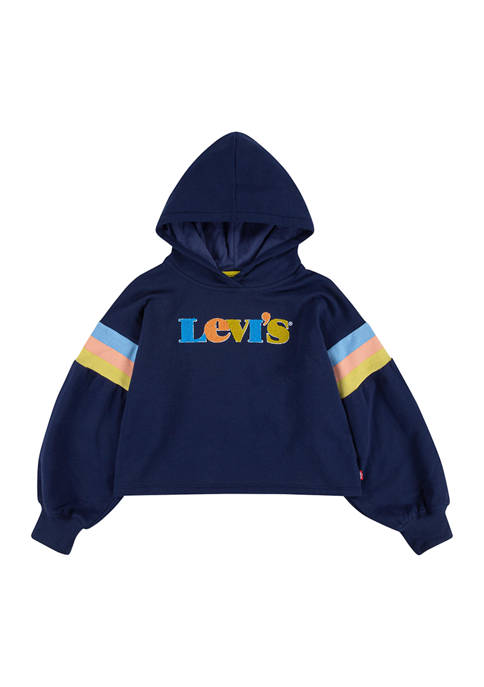 Levi's® Girls 7-16 Graphic Long Sleeve Striped Fleece
