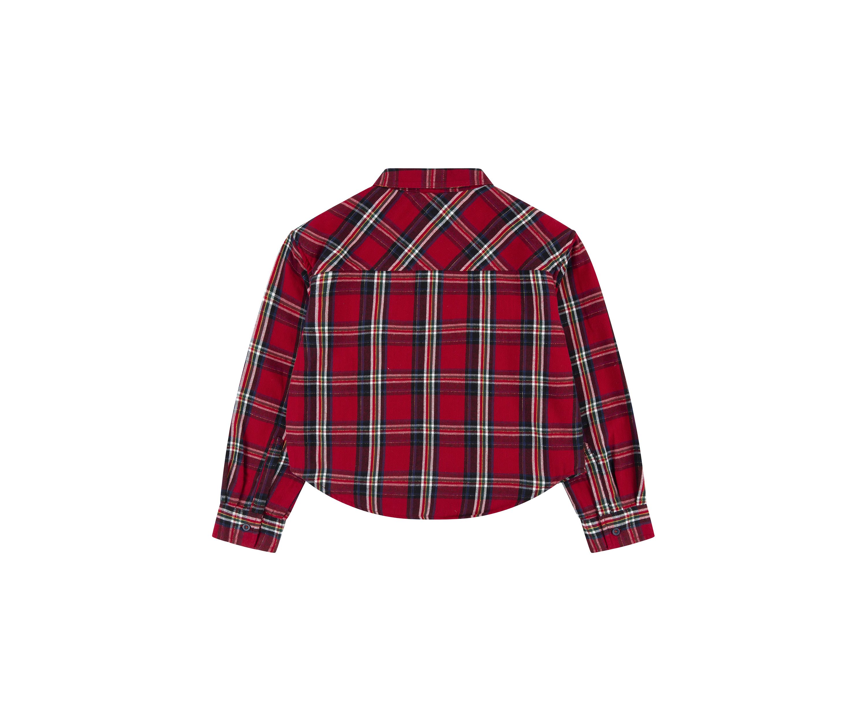 Girls 7-16 Cropped Plaid Shirt Jacket