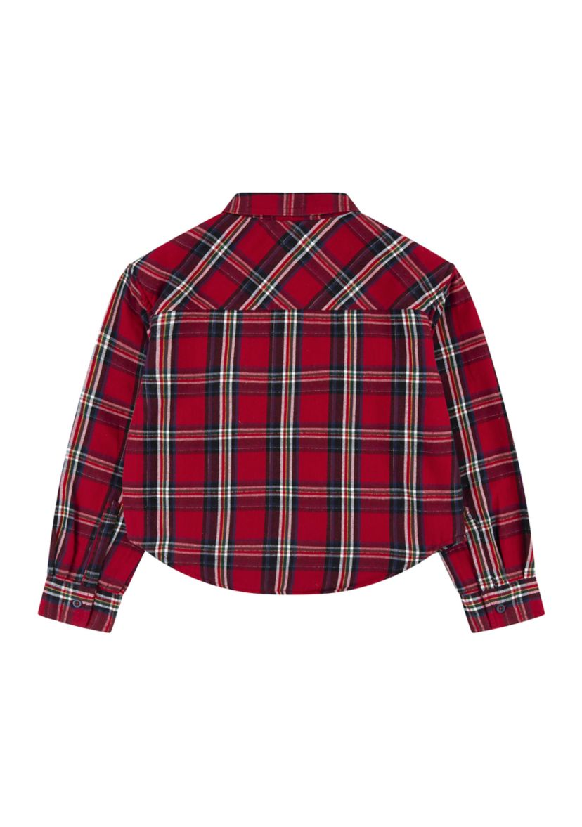 Girls 7-16 Cropped Plaid Shirt Jacket