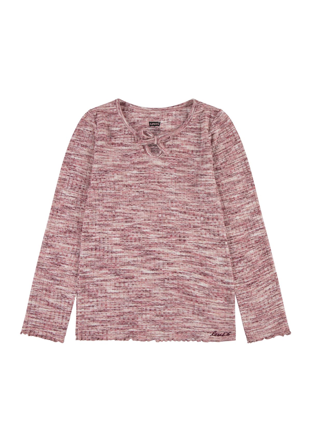 Girls 7-16 Space Dyed Knit Top