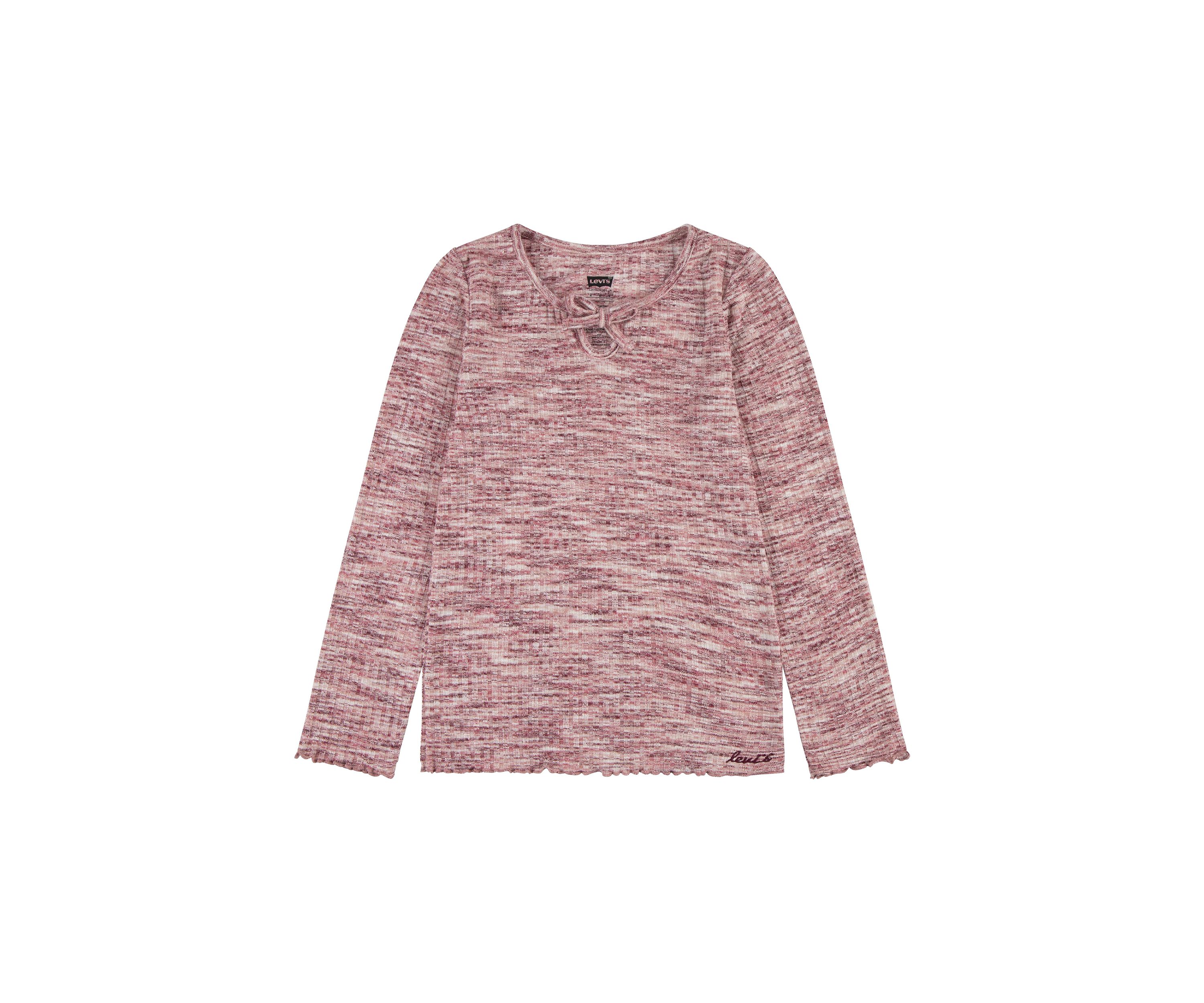 Girls 7-16 Space Dyed Knit Top