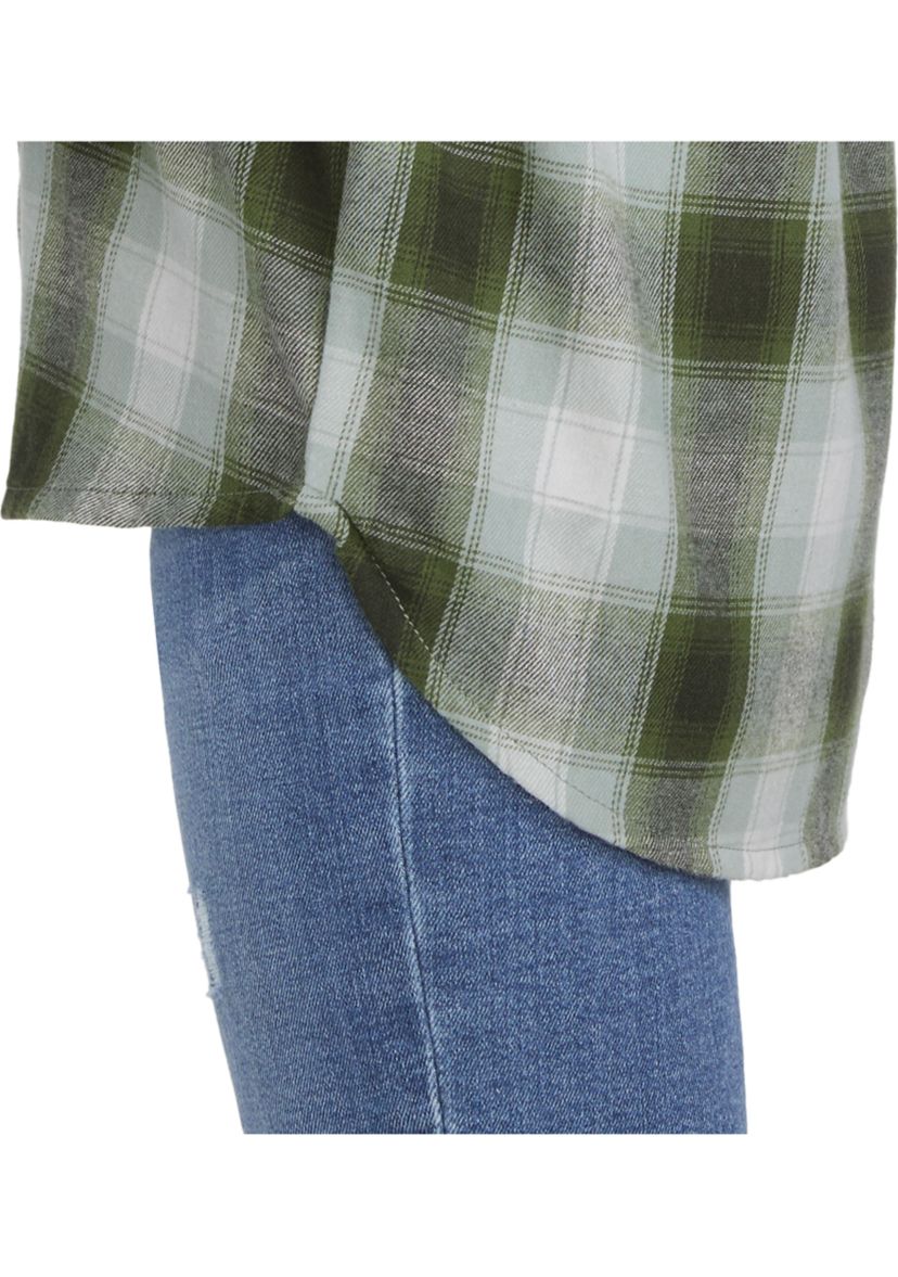 Girls 7-16 Plaid Woven Shirt with Hood