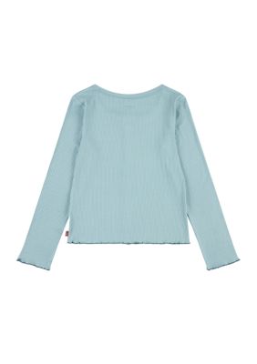 Girls 7-16 Solid Ribbed Knit Top